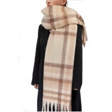 BLATIAL Womens Scarf Winter Big Colorful Checked Thick Warm Soft Scarves Casual Tassel Blanket Scarf,G-Khaki