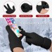 BLATIAL 3 Pieces Winter Hat and Scarf Set for Women Warm Knit Beanie Fleece Lined Pom Hats Neck Warmer Touchscreen Gloves Gifts,Black Set