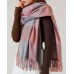 BLATIAL Womens Scarf Winter Blanket Cashmere Feel Large Scarves Thick Soft Warm Plaid Chunky Scarfs, A-Mix Pink Grey