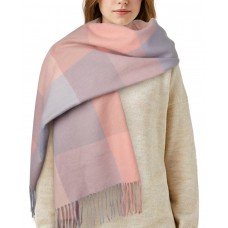 BLATIAL Womens Scarf Winter Blanket Cashmere Feel Large Scarves Thick Soft Warm Plaid Chunky Scarfs, D-Mix Light Pink