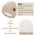 BLATIAL Womens Winter Hats Long Scarf Touchscreen Gloves Set Warm Fleece Lined Knit Beanie Hat Skull Caps,Apricot